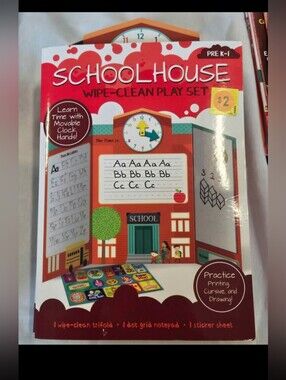 (2) School House Wipe-Clean Play Set